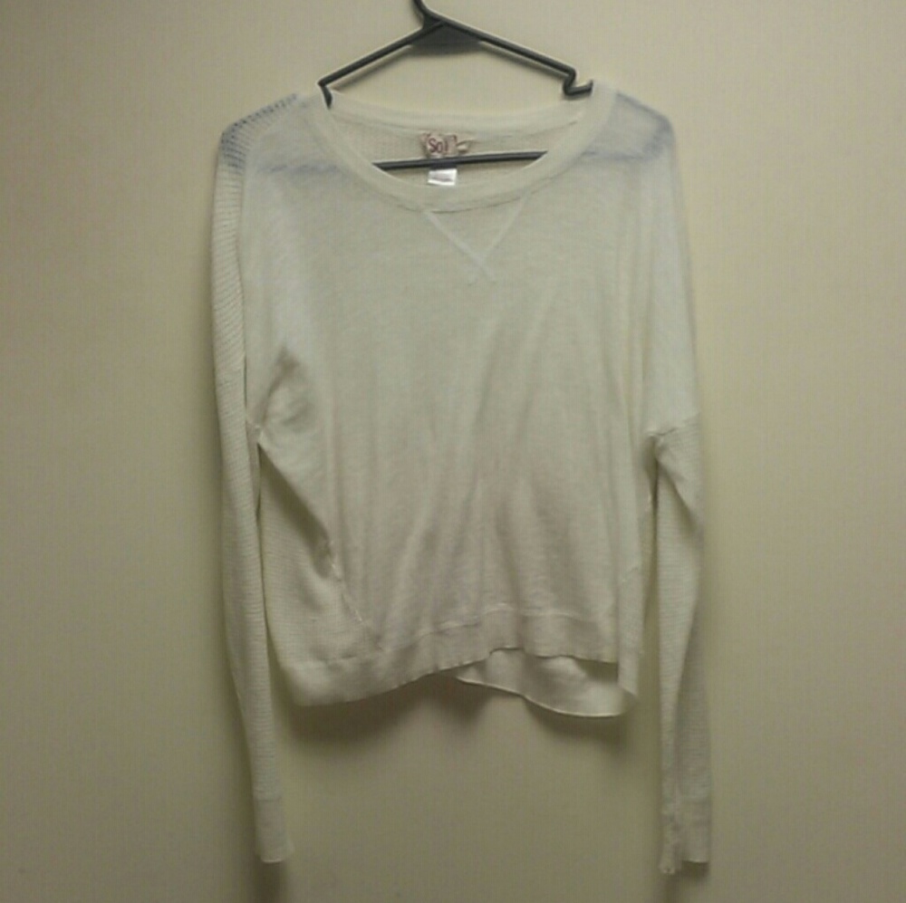 Cream 3/4 Sleeve Tee